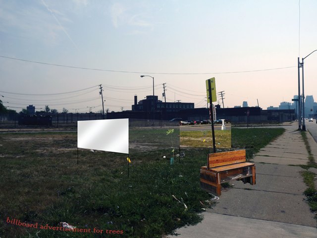 billboard advertisement for trees